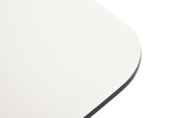 "Верона" журнальный стол из HPL 120х65, H40, каркас белый муар, цвет столешницы "молочный"