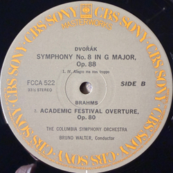 Виниловая пластинка Дворжак - Симфония № 8 / Брамс - Академическая увертюра LP