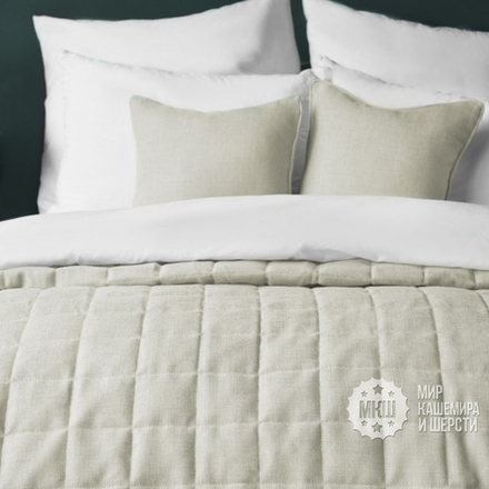 Покрывало на кровать под лен ДЖЕРРИИ (арт. BL02-274-02) - сливочное