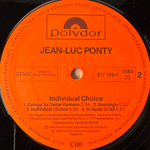 Jean-Luc Ponty ‎– Individual Choice (Германия 1983г.)