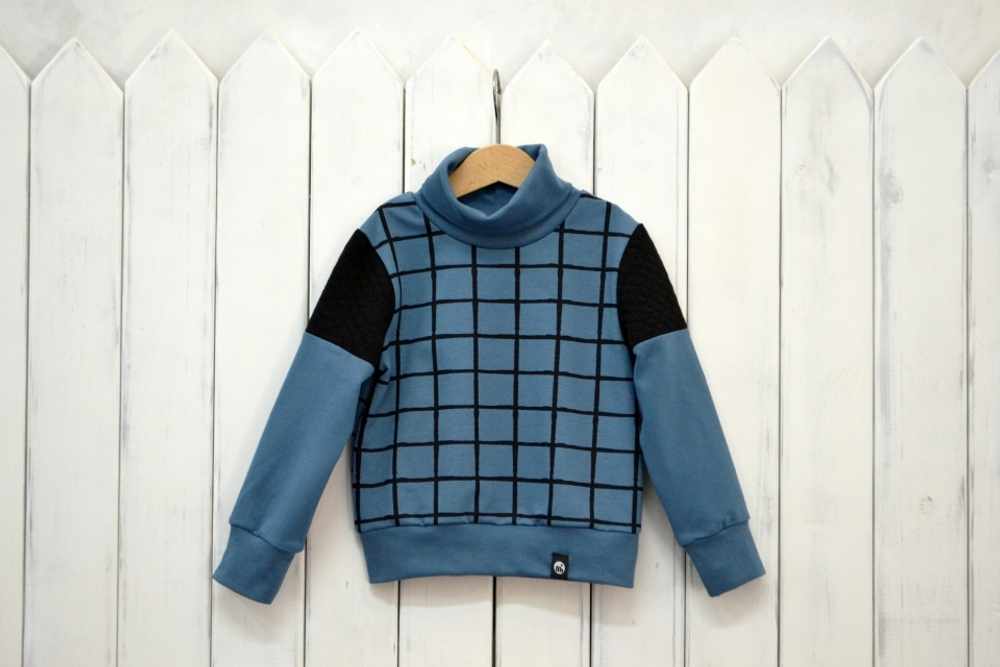 Джемпер из футера 2-х ниточного с воротом