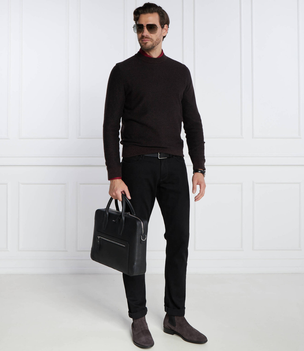 Хлопковый свитер marameo BOSS BLACK - коричневый(50500662)