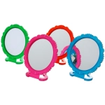 Зеркало настольное в пластиковой оправе «Ажурный кант», круг, цвет микс, d-12,5см (Стикер на минивложение10шт)