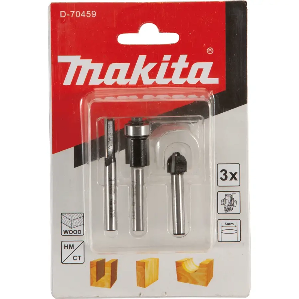 Набор фрез 3 шт. Makita D-70459