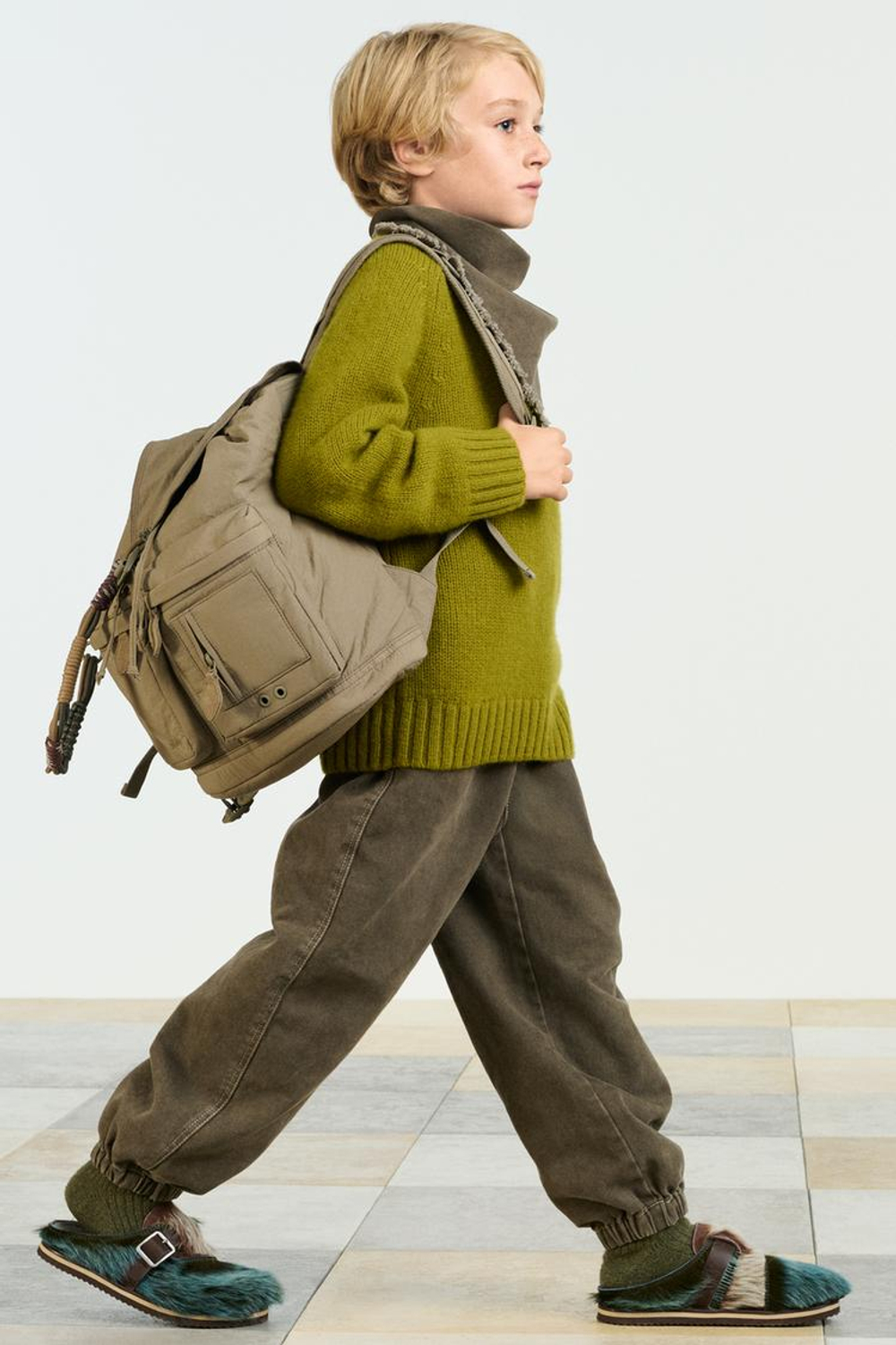 ZARA ТРИКОТАЖНЫЙ СВИТЕР, ОЛИВКОВО-ЗЕЛЕНЫЙ