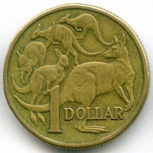 1 доллар 1984 год. Австралия. Кенгуру. Бронза, диаметр 25 мм. VF-XF