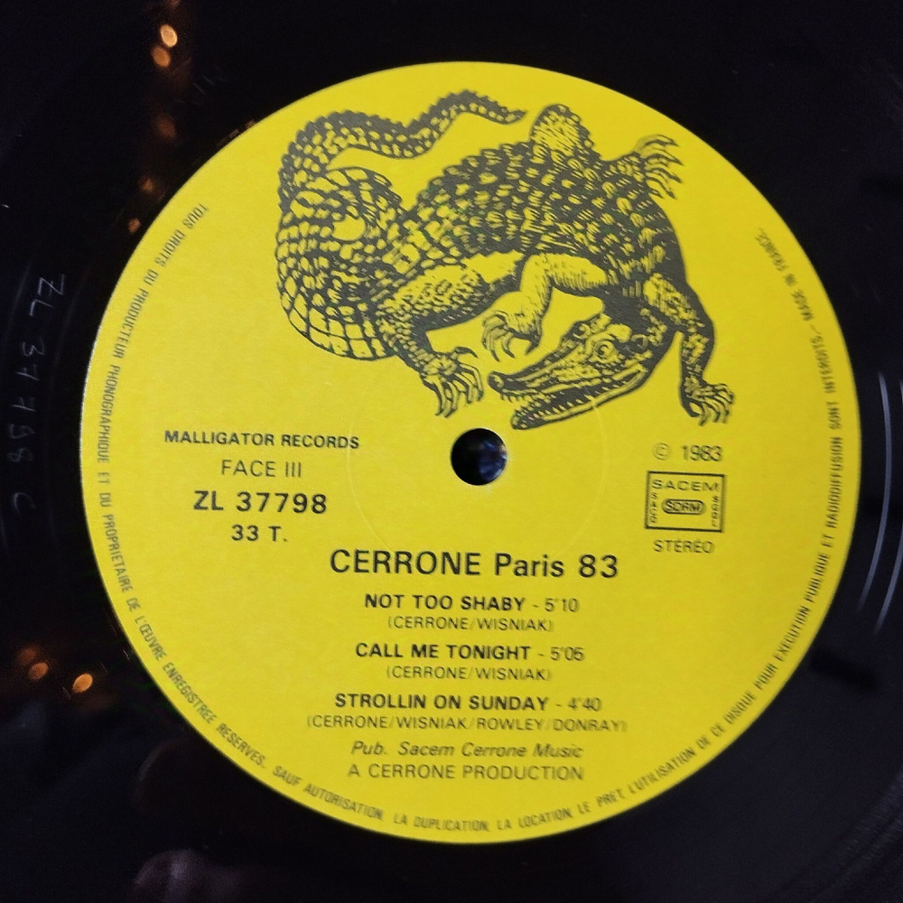 Винтажная виниловая пластинка LP Cerrone En Concert (France 1983)