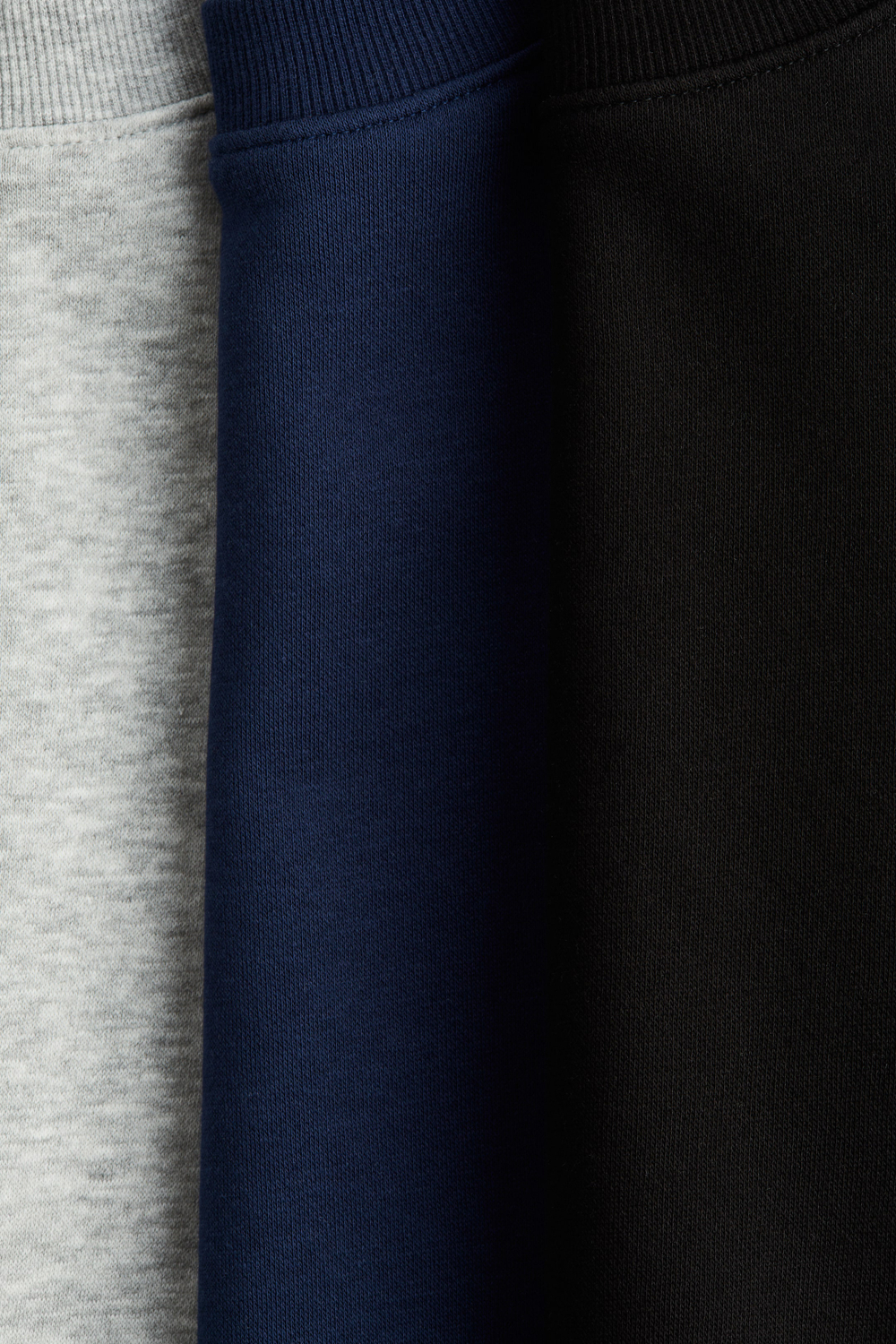 H&M Набор из трех толстовок, светло-серый меланж