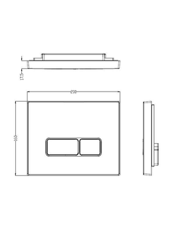 Кнопка белая нажимная для инсталляции WeltWasser  WW MARBERG 410 SE GL-WT  10000010233  Квадратная