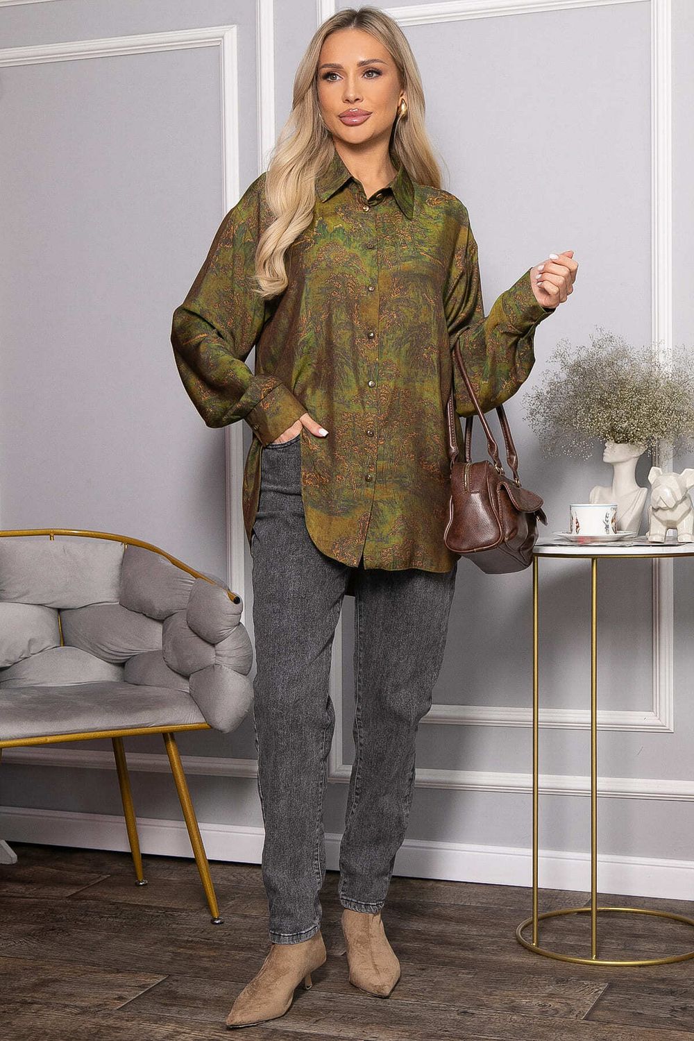 Блуза Тайна очарования (зеленая) Б14434-5М LT Collection