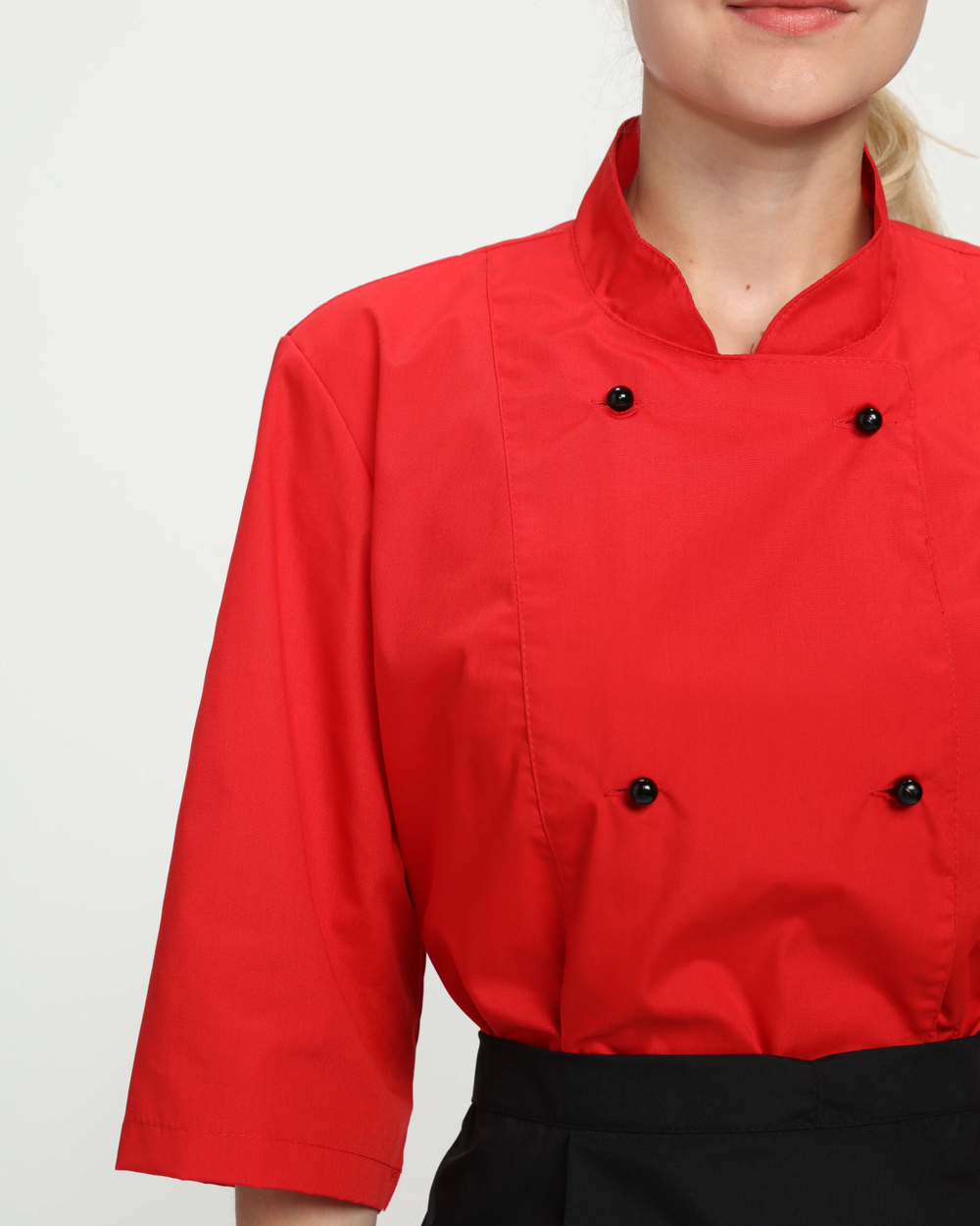 Костюм женский повара Шеф (тк.ТиСи), черный/красный