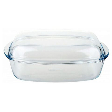 Форма для выпечки стекло, 22х37.5х11 см, 6.5 л, прямоуг, с крыш, Pyrex, 466AA