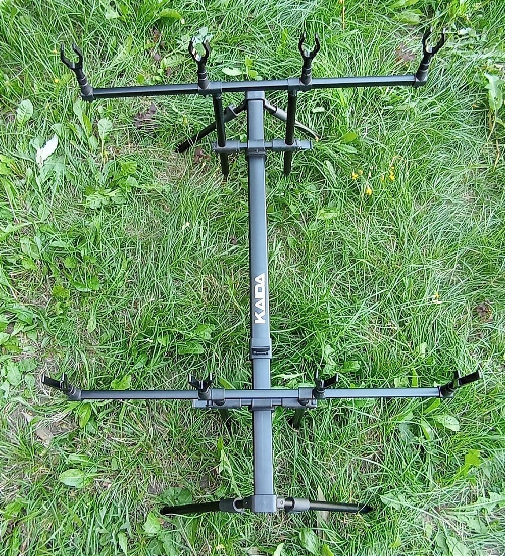 Под для рыбалки ,род-под для удилищ, держатель для удочек, подставка для 4 удилищ. Место под "Ушки" на резьбе