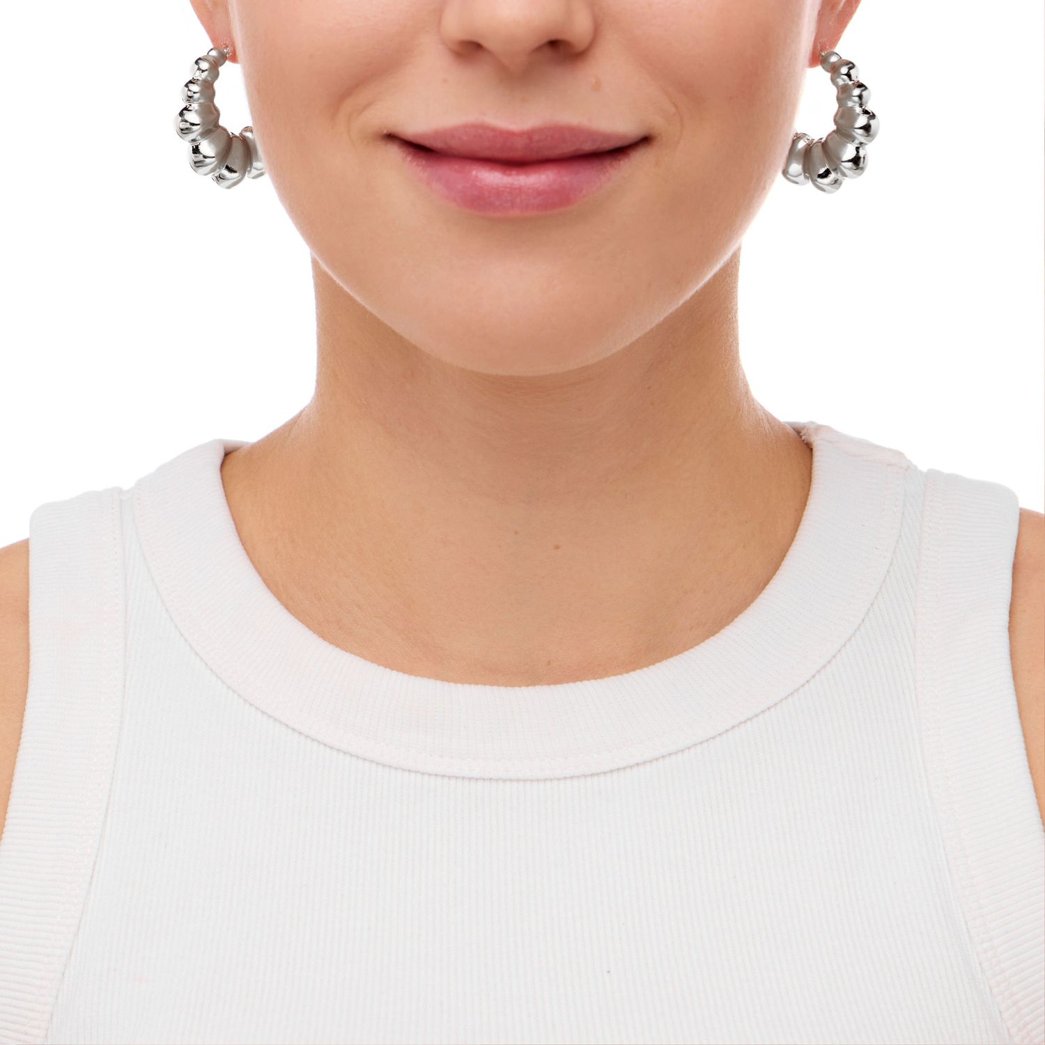 Серьги Croissant Earrings - Silver