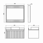 Зеркало Comforty Марсель 90 00-00013685 белое матовое