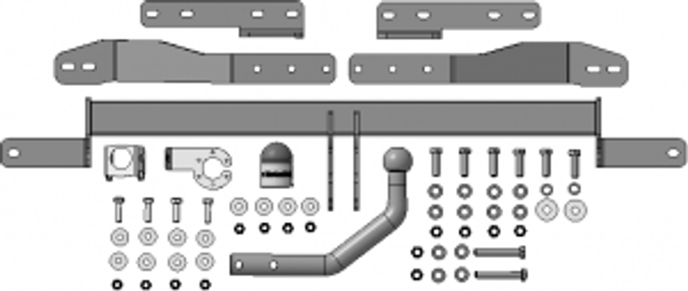Фаркоп с эл-кой Smart для Peugeot Partner, Citroen Berlingo 2008-2022 (оцинк. Шар)(паспорт и сертификат в комплекте) 91601-A.Motodor