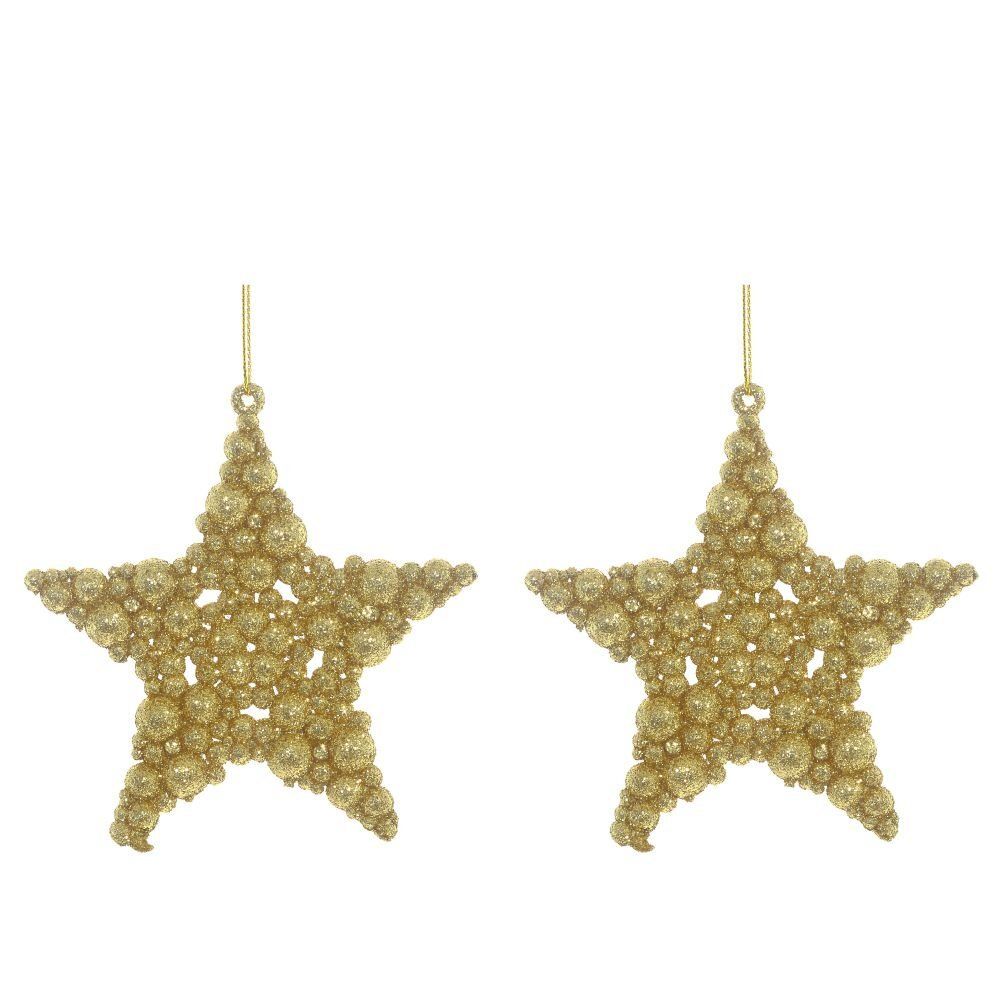GAEM Набор из 2шт Украшение новогоднее "Звезда", L13 W1 H16 см