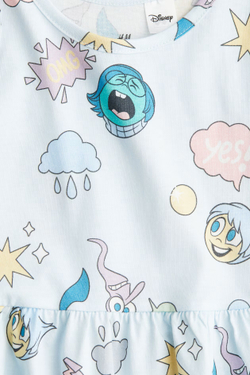 H&M Платье с принтом, светло-голубой