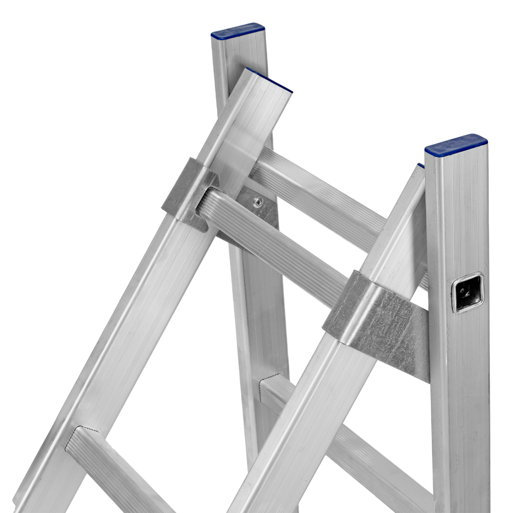 Лестница Сибртех двухсекционная 9 ступеней, алюминиевая