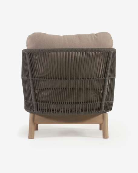 Уличное кресло Catalina, зеленый корд, массив акации