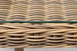 "Латте" плетеный стол из искусственного ротанга 140х80см, цвет соломенный