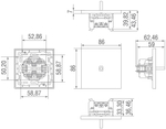 Переключатель на 1 тумблер,  цилиндр,  10AX 250V,  черный,  серия N96