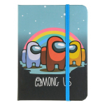 Блокнот детский Basir на резинке, формат А5, серия "Астронавты", переплет 7БЦ, 21*14 см, 80 листов, ассорти