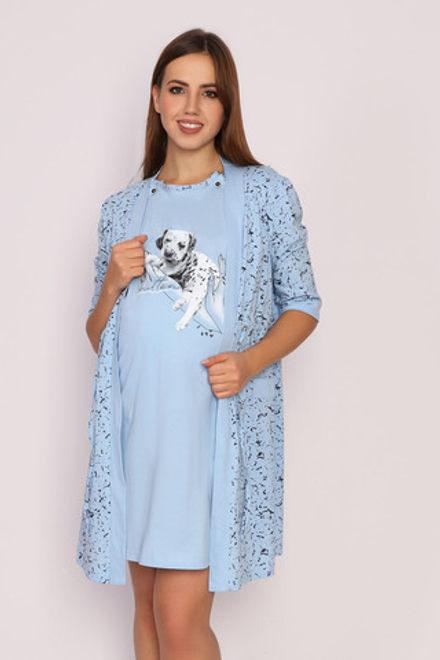 Пижама женская сорочка+халат КЖ 0237