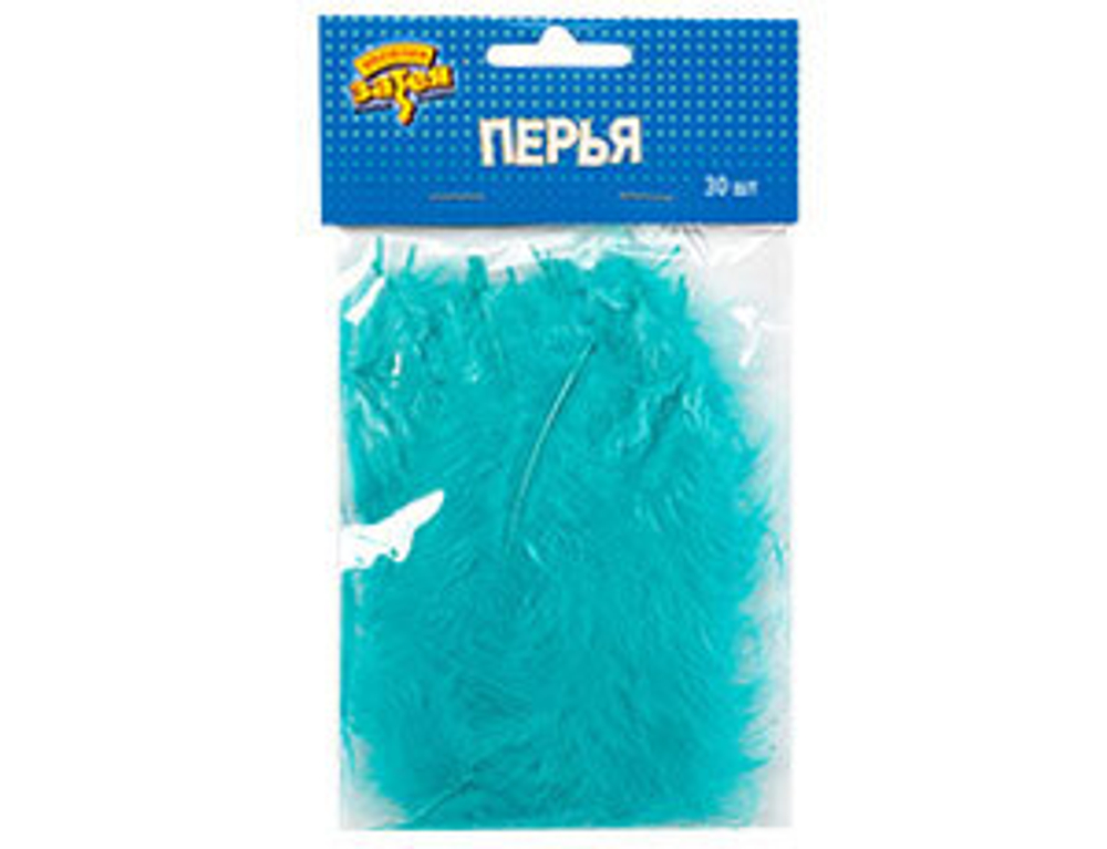 Перья декоративн тиффани 10см 30шт/G