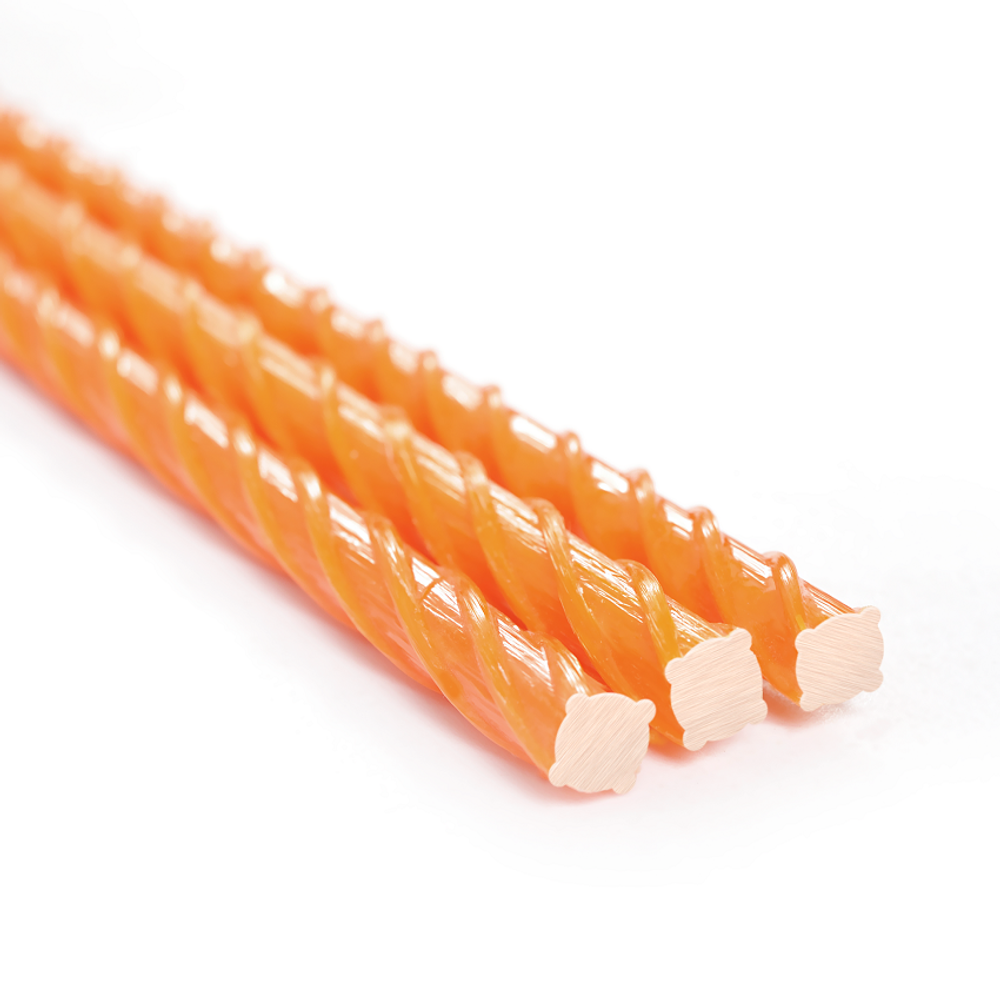 Арматура стеклопластиковая композитная 12 ЭТИЗ (Бухта 50 пог.м), оранжевая //