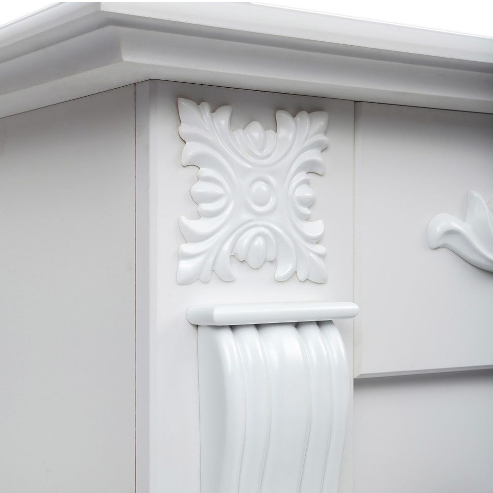 Каминокомплект Real Flame Dominica WT с очагом Fobos Lux Black RC