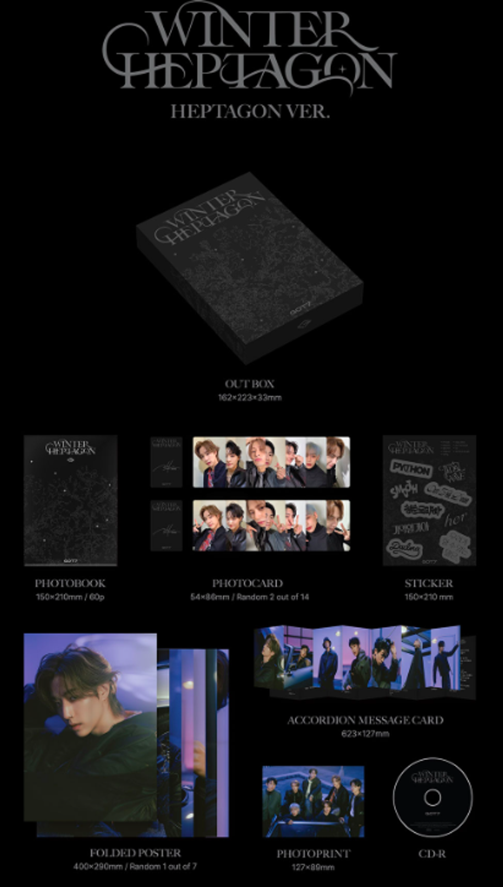 Альбом GOT7 - Mini Album WINTER HEPTAGON