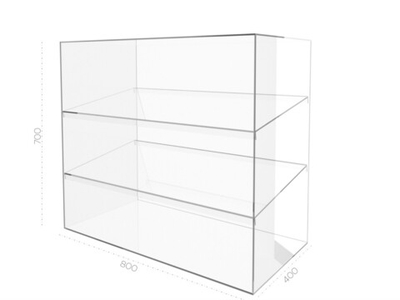 Витрина 800х400х700мм