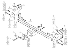 Фаркоп Avtos с универ. элект. Smart, на JAC T9 2024- (паспорт и сертификат в комплекте) JC 04
