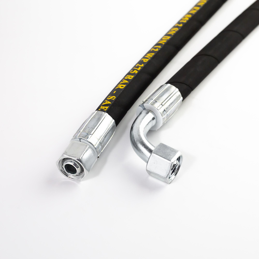 Рукав РВД DIN 2SN P=275 d=12 L=1 210 DK- (Г) 20х1.5 [S24] DK- (Г) 20х1.5 (90) [S24]