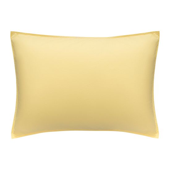 Комплект постельного белья из стираного перкаля светло-желтого цвета из коллекции essential, 150х200 см