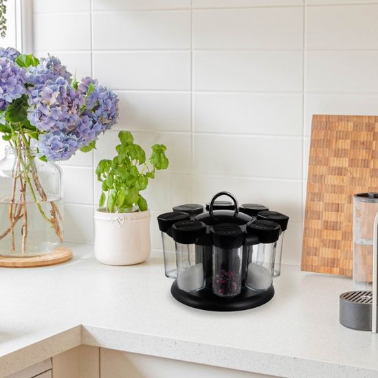 Набор ёмкостей для специй Kamille КМ-7050 (8 шт.) на круглой подставке