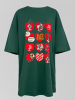 Футболка JN 087 удлиненная свободная с принтом спереди