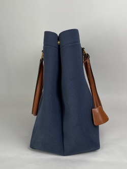 Сумка Celine Calfskin Horizontal Cabas Navy Tan