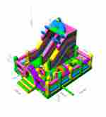 Коммерческий надувной батут «Монстроленд» 7*6*5,6 м