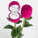 Подарочная упаковка-бутон розы на стебле для ювелирного изделия