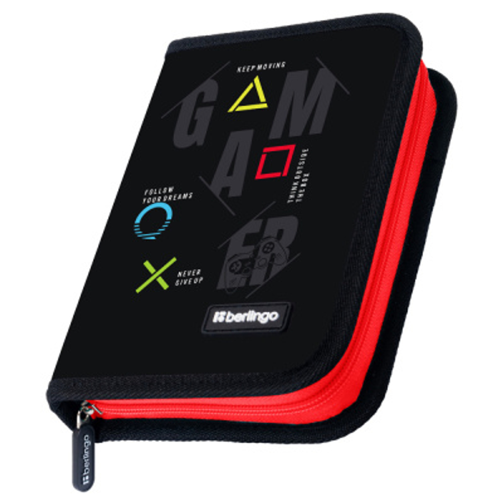 Пенал 1 отделение, 200*140*40 Berlingo "Game on", дополнительная откидная секция