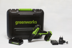 Дрель-шуруповерт аккумуляторная Greenworks 24В (в комплекте с АКБ 24В 2Ач и зарядн.уст-ом) 3704007UA