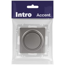Светорегулятор Intro Accent 6-401-09 поворотный, 600Вт 230В, IP20, СУ, титан | Intro