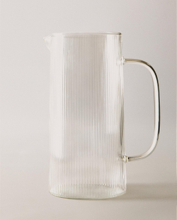 Zara Home кувшин из боросиликатного стекла, цвет прозрачный, 22 см