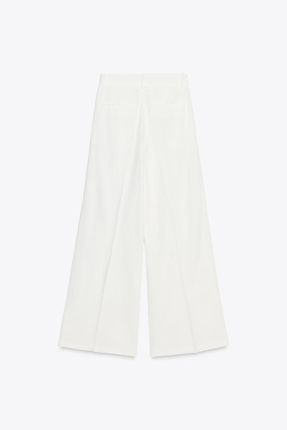 ZARA БРЮКИ С ЗАЩИПАМИ, ЭКРЮ