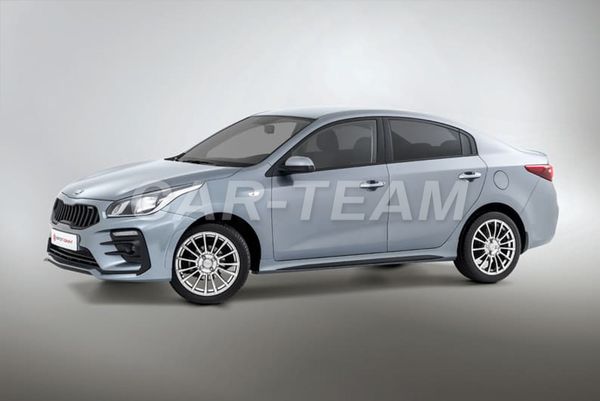 Пороги внешние на Kia Rio IV 