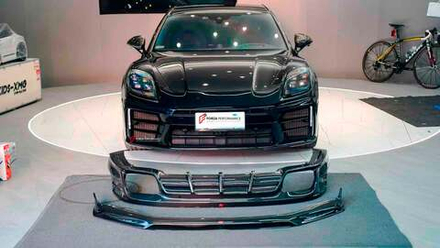 Карбоновые губа переднего бампера и диффузор заднего бампера для PORSCHE PANAMERA 976 2024+