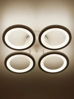 Люстра потолочная светодиодная с пультом ДУ Rivoli белая 88Вт 2800-6300К, светильник на кухню, в детскую, в спальню