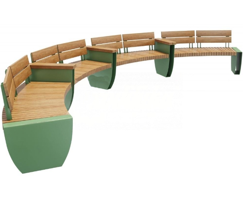 Скамейка стальная радиусная «Бонго»
